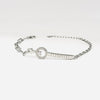 Silver LOVE Charm Adjustable Bracelet with Key Design
