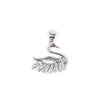 925 Sterling Silver Swan Pendant with Baguette Stones – Symbol of Elegance