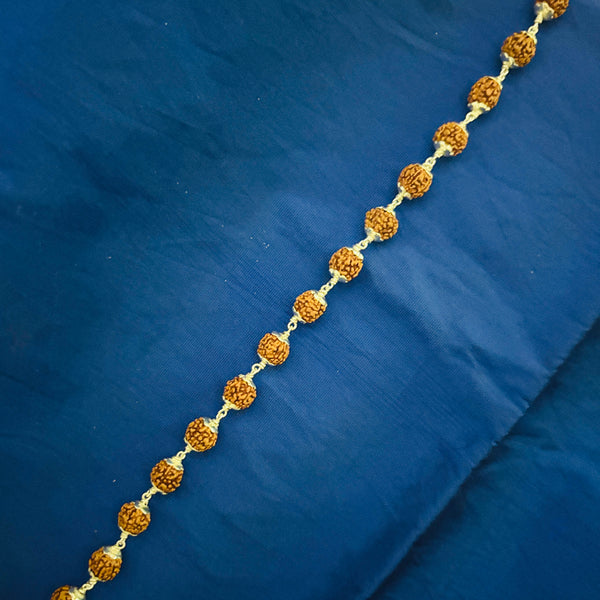 Sacred Rudraksha Silver-Link Bracelet