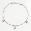 Stylish Zircon Charm Anklet in 925 Sterling Silver