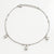 Stylish Zircon Charm Anklet in 925 Sterling Silver
