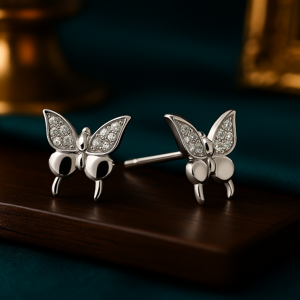 Butterfly Zirconia Stud