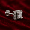 Silver Square Zirconia Stud – Classic Sparkle