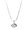 Mystic Gaze Necklace – 925 Sterling Silver Evil Eye with CZ Halo