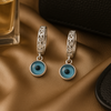 925 Silver Evil Eye Dangle Studs for Men