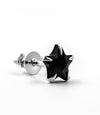 925 Silver Black Star Stud for Men