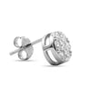 925 Silver Round 7-Stone Cluster Stud for Men