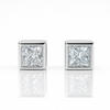 Princess Cut Zircon Stud