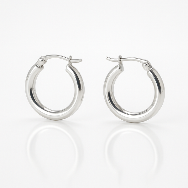 Classic Silver Hoop Earrings
