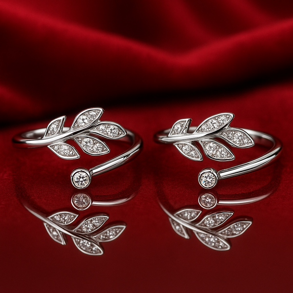 Silver Floral Toe Rings – Blooming Beauty