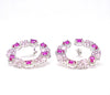 Ruby Pink Zirconia Circle Earring