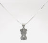 Ashoka Pillar Pendant with Box Chain – 925 Sterling Silver