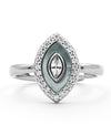 Silver Marquise Halo Ring – Timeless Sparkle