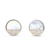Mother of Pearl & Zirconia Round Stud