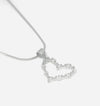 Dazzling Open Heart Pendant Necklace | 925 Sterling Silver