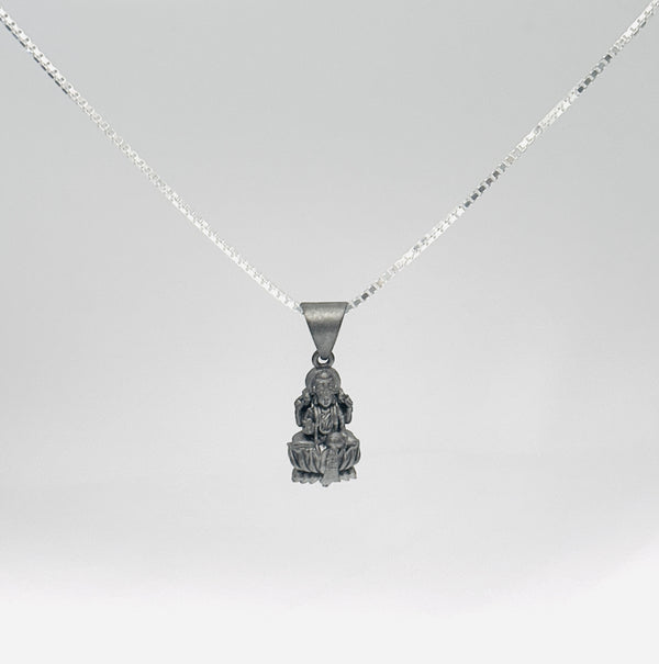 Divine Lakshmi Ji Silver Pendant with Chain – 925 Sterling Silver