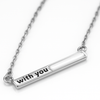 “With You” Bar Necklace | 925 Sterling Silver with Mother of Pearl