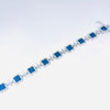 Silver Sapphire-Blue Zirconia Bracelet – Regal Sparkle