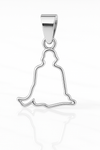 925 Sterling Silver Swami Samarth Pendant, Matte Oxidized Finish