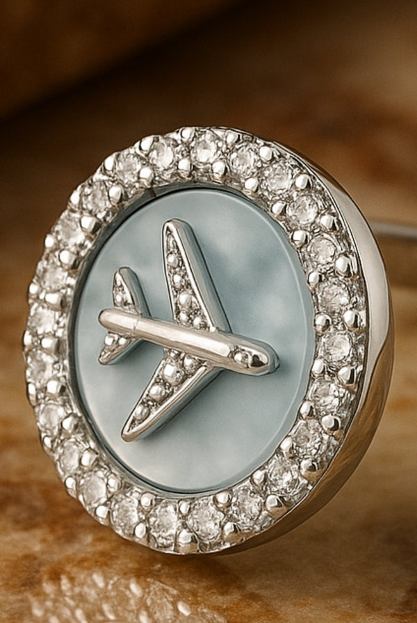 Sky Charm MOP Aeroplane Ring
