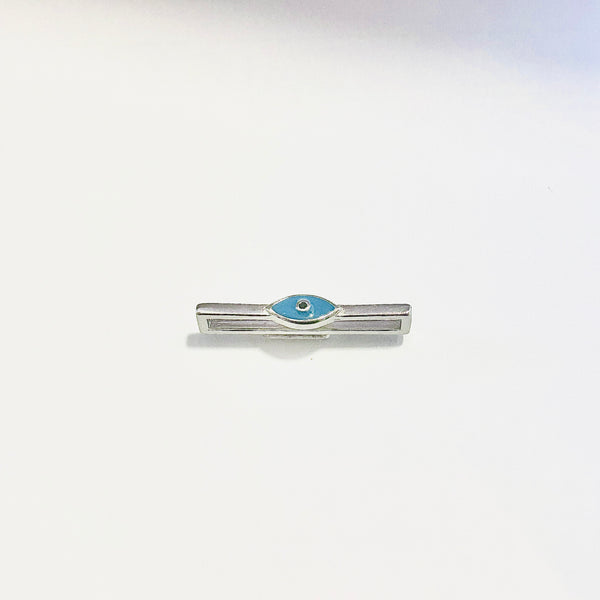 925 Sterling Silver Evil Eye Bar Watch Charm