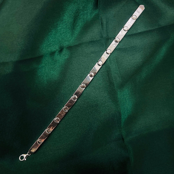 Mirror Finish Silver Gents Bracelet