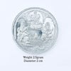 2.5 g ,5 g & 10 gram Pure Silver Coin – Lakshmiji Ganeshji Saraswatiji Design.
