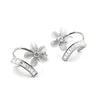 Mother of Pearl Floral Curve Stud