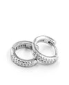 925 Silver Hoop Studs for Men with Sparkling Zirconia