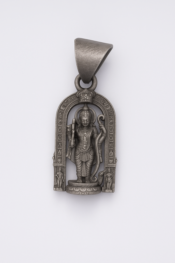 Ayodhya Ram Ji Pendant with Box Chain – 925 Sterling Silver