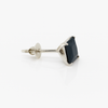 925 Silver Black Square Stud for Men