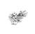 925 Sterling Silver Leaf Pendant with CZ Accents