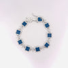 Silver Sapphire-Blue Zirconia Bracelet – Regal Sparkle
