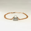 Dual-Tone Rose Gold & Silver Bag Charm Bracelet