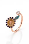 Sunlit Bloom Adjustable Sunflower Ring