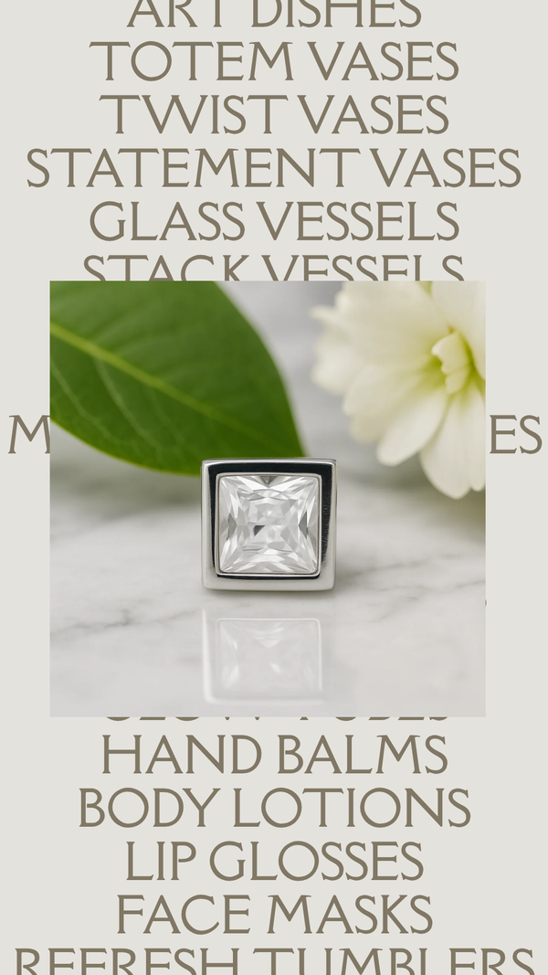 Men’s Silver Princess-Cut Zirconia Stud – Refined Boldness