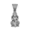 925 Sterling Silver Goddess Lakshmi Pendant, Matte Oxidized Finish