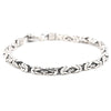 Bold Oxidized Leaf Link Bracelet