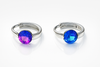 Solitaire Bali Earrings with Dual-Tone Stone