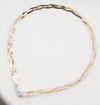 Italian Three-Tone Silver Anklet – Braided Elegance