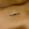 925 Sterling Silver Evil Eye Bar Watch Charm