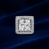 Silver Square Zirconia Stud – Classic Sparkle