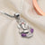 925 Sterling Silver Lord Ganesha Pendant with Purple Accents