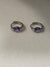 Solitaire Bali Earrings with Dual-Tone Stone