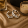 925 Silver Hoop Studs for Men with Sparkling Zirconia