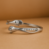 Hug Ring with Zircon Accents