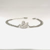 Silver Swan Bracelet with Sparkling Zirconia