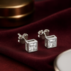 Princess Cut Zircon Stud