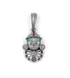 925 Sterling Silver Jagannath Pendant – Divine Matte Oxidized Finish