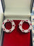 Ruby Pink Zirconia Circle Earring